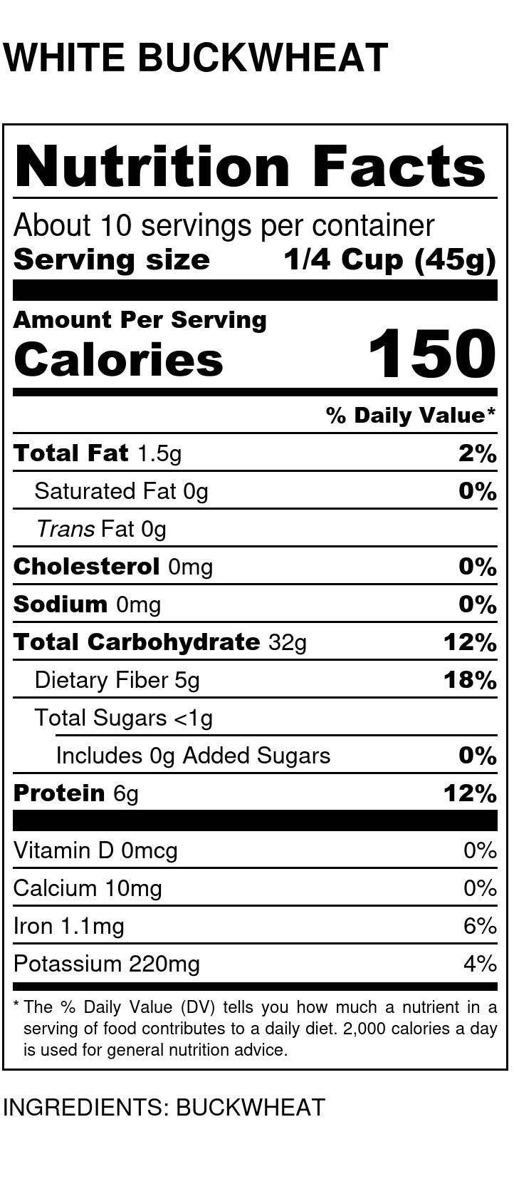 Buckwheat, White, Hulled, Organic - Concordia Style Boutique