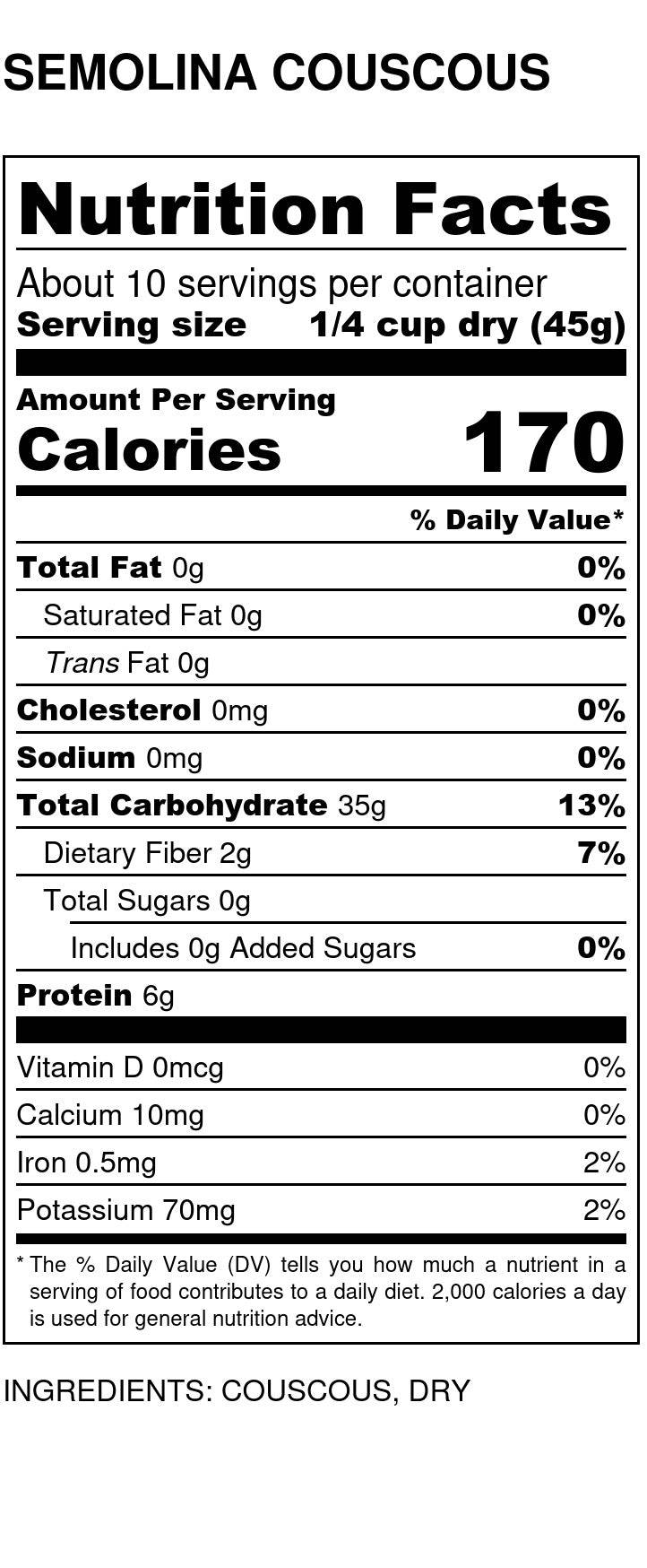 Couscous, Semolina, Organic - Concordia Style Boutique