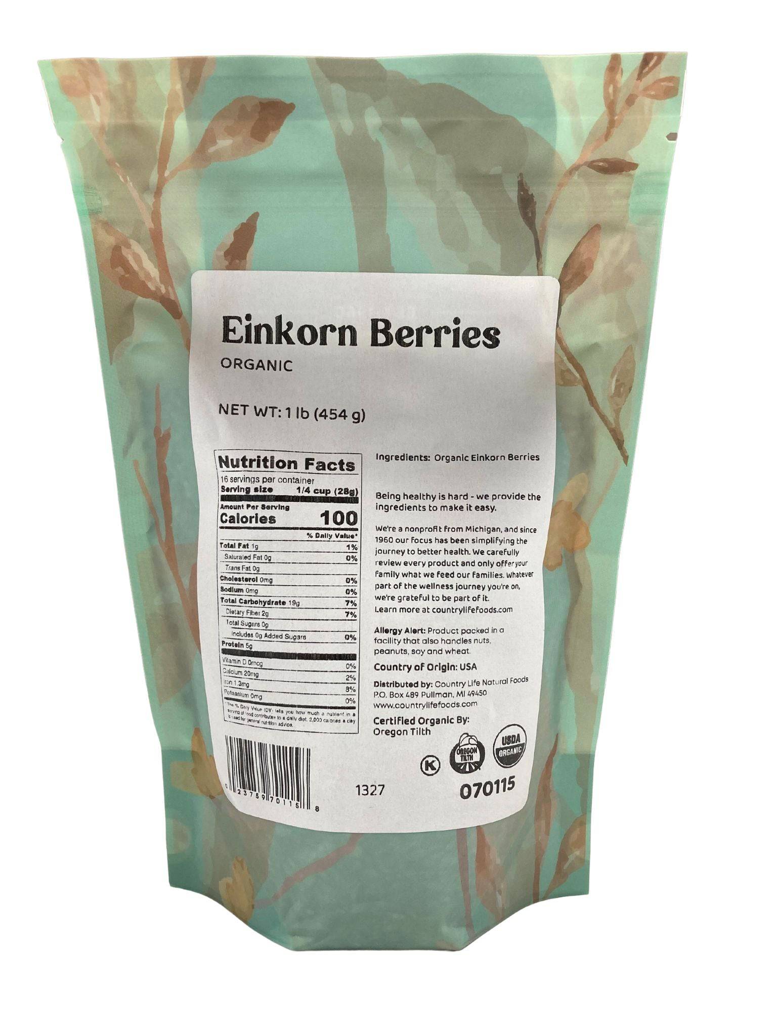 Einkorn Berries, Organic - Concordia Style Boutique