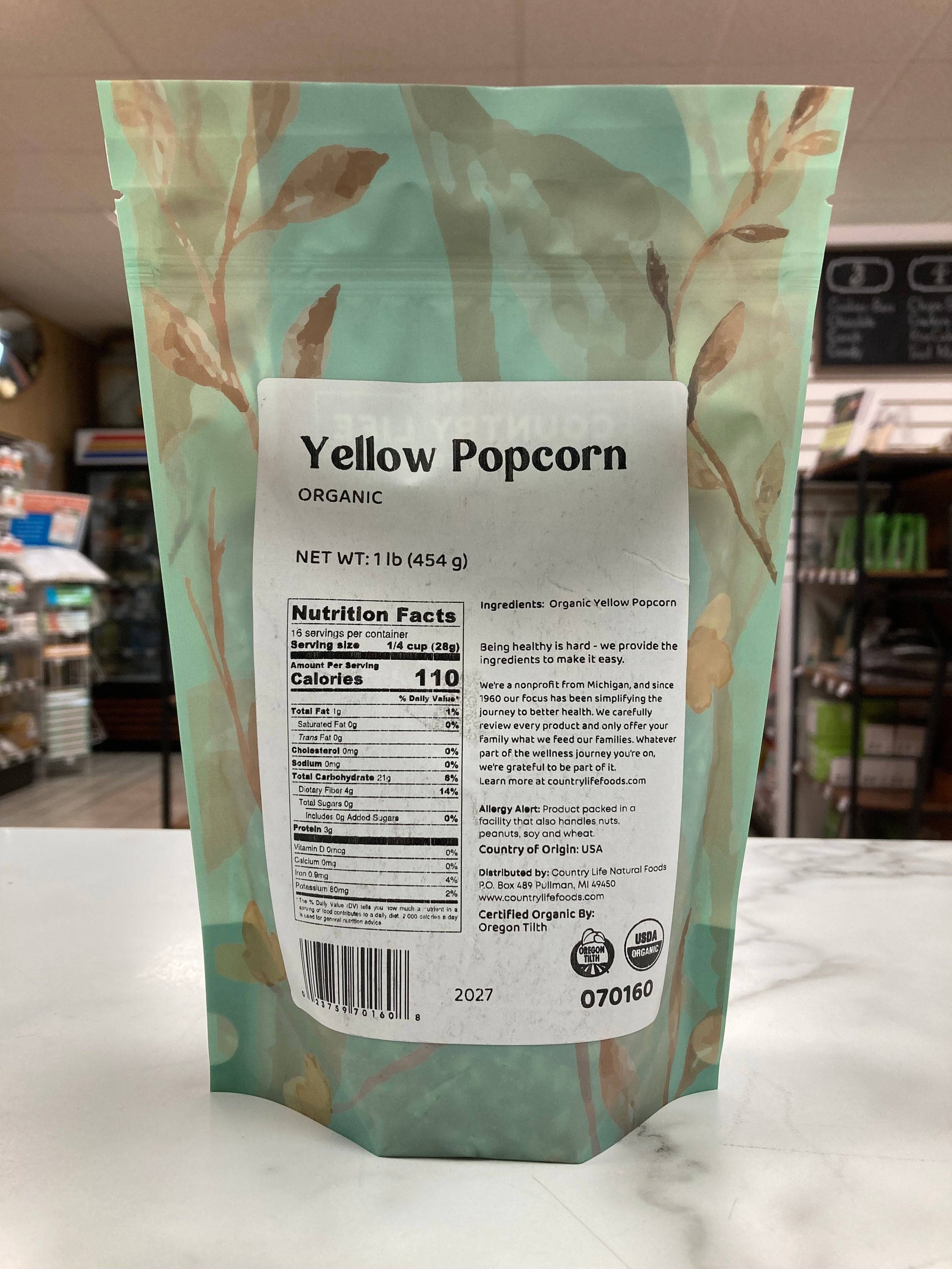 Popcorn, Yellow, Organic - Concordia Style Boutique
