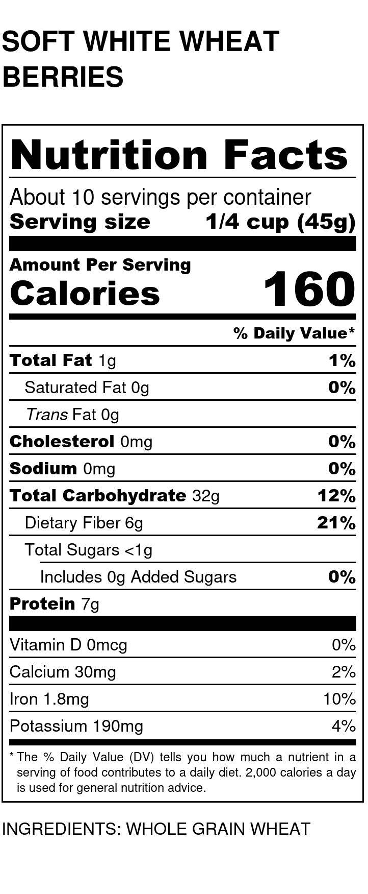 Wheat Berries, Soft White, Organic - Concordia Style Boutique