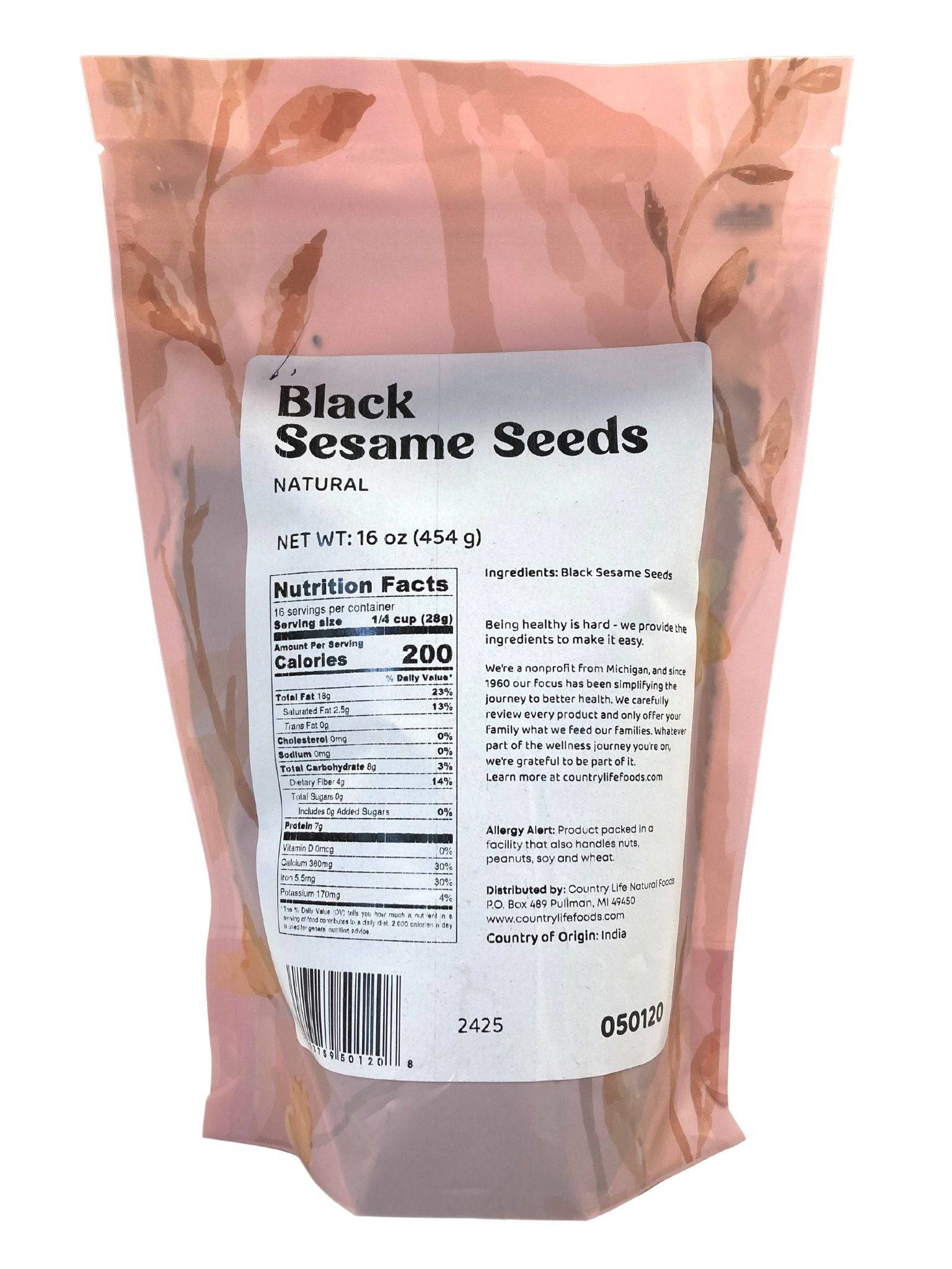 Sesame Seeds, Black, Natural - Concordia Style Boutique