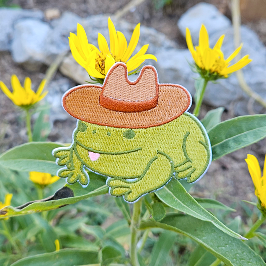 Cowboy Frog Iron on Patch - Concordia Style Boutique
