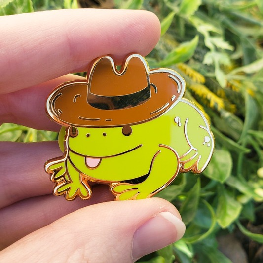Cowboy Frog- Hard Enamel Pin - Concordia Style Boutique