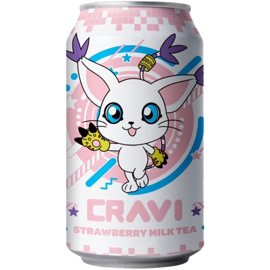 Cravi Strawberry Milk Tea (10.65oz)(Taiwan) - Concordia Style Boutique