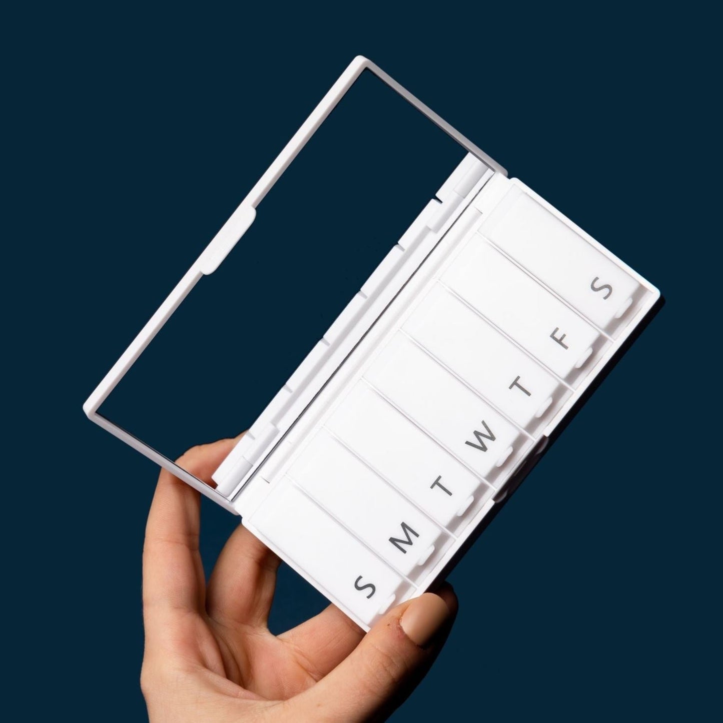 Crisp White Pill Box