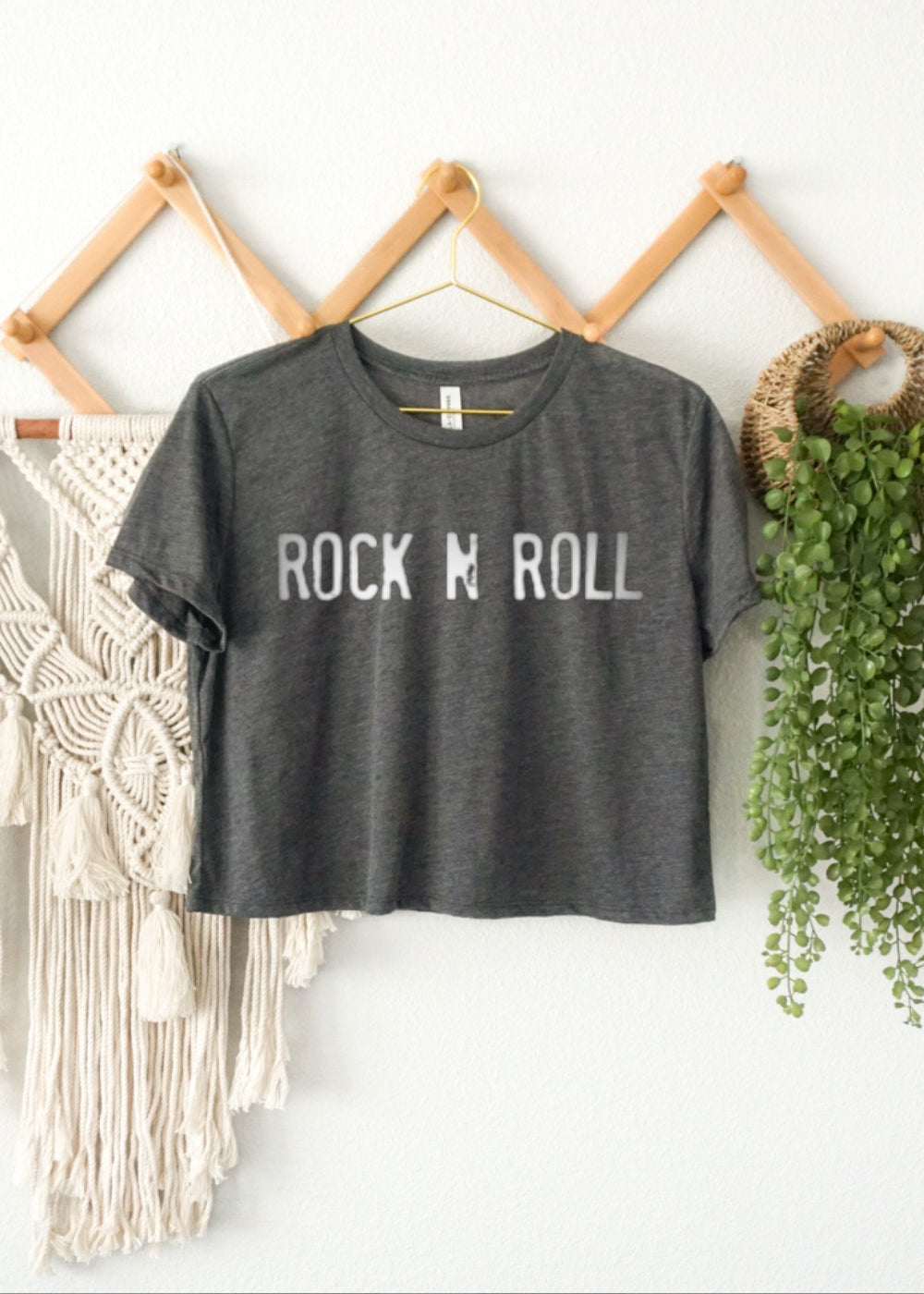 Cropped Rock n Roll T Shirt - Concordia Style Boutique