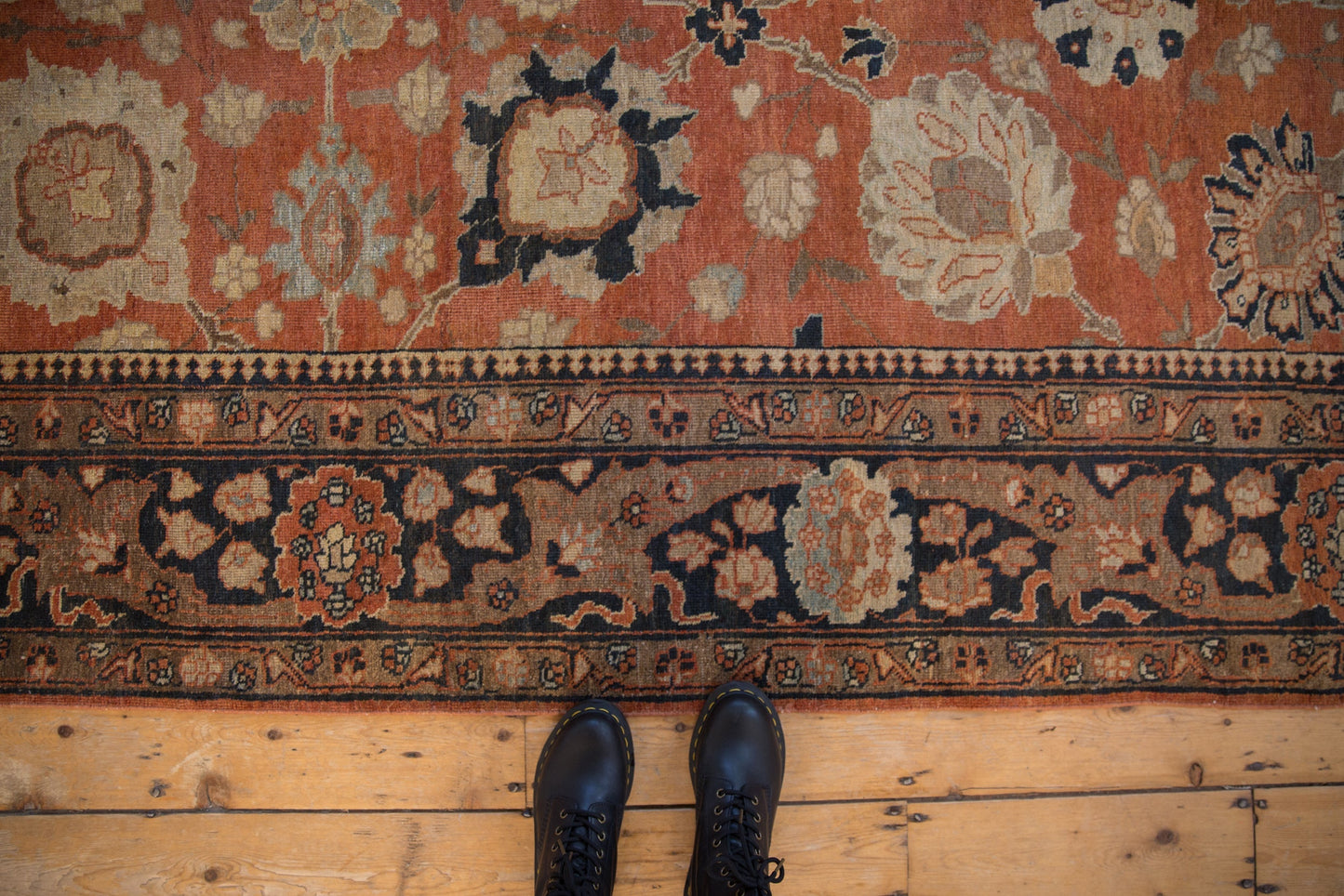 9x12.5 Vintage Tabriz Carpet