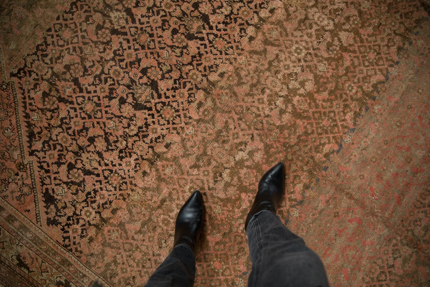 7x16 Vintage Distressed Malayer Carpet