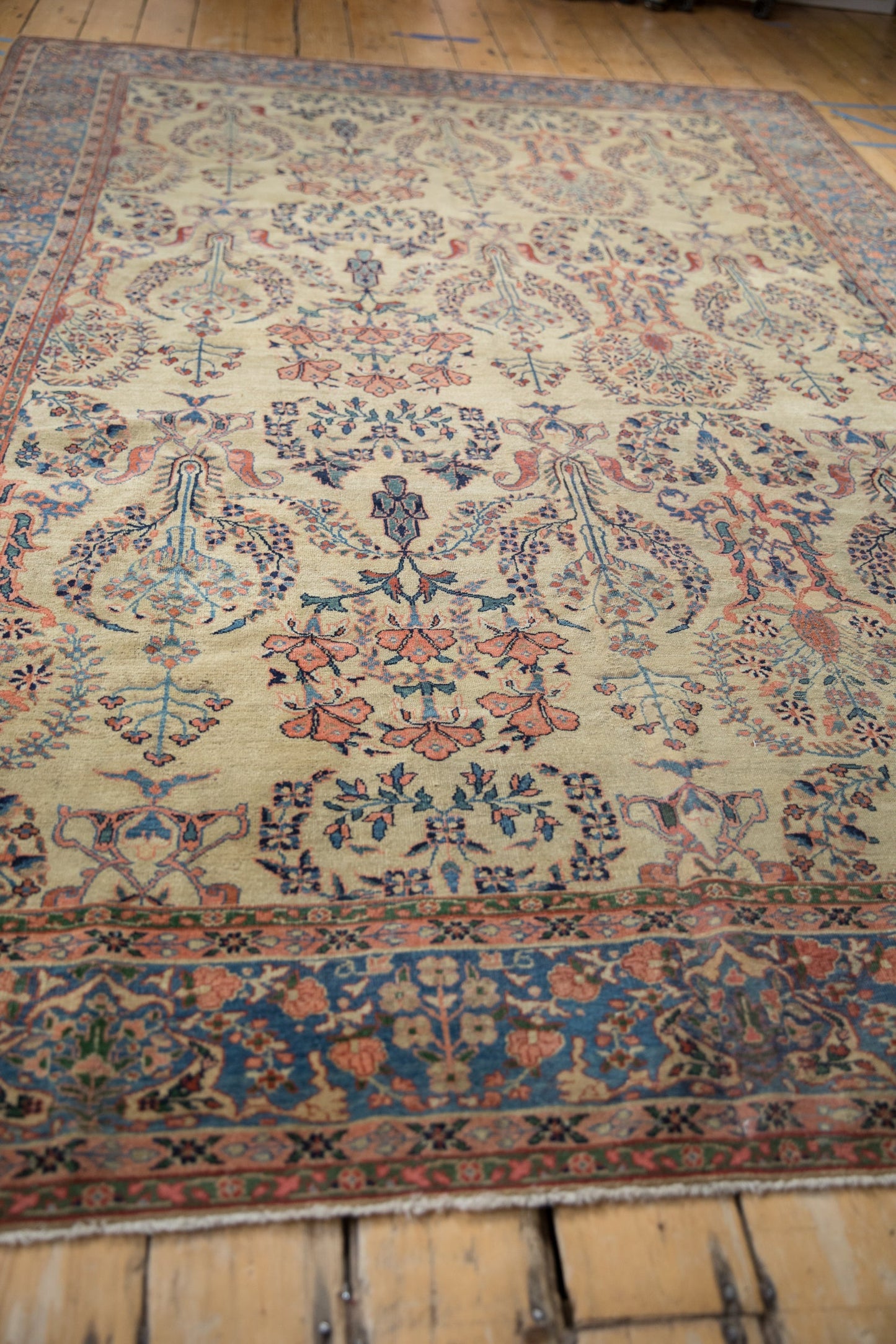 7x10 Antique Farahan Sarouk Carpet