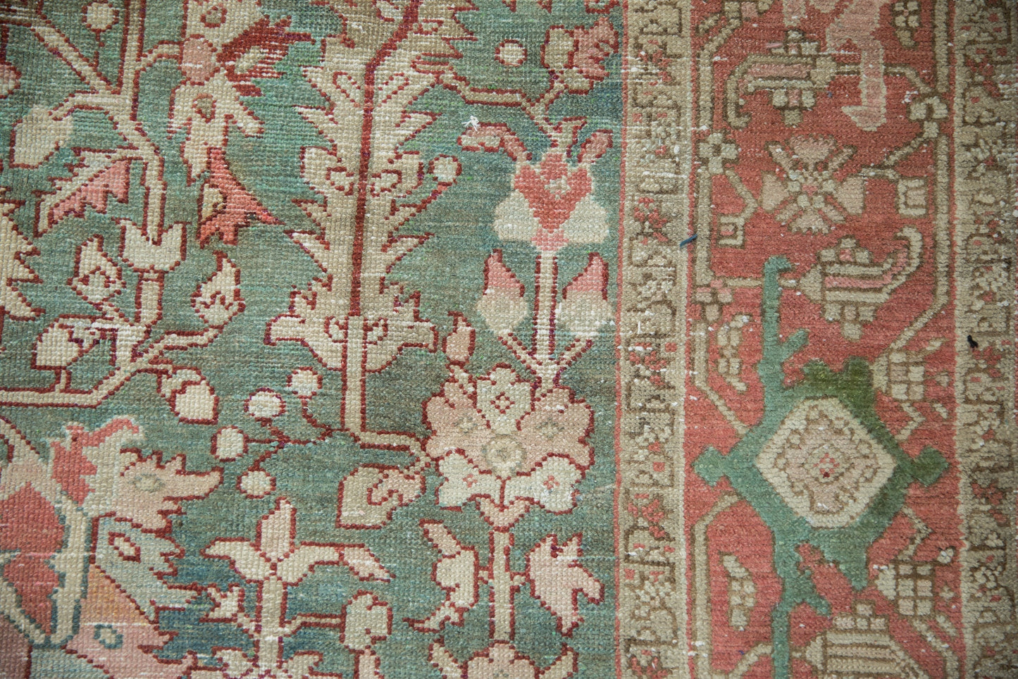 8x10.5 Vintage Distressed Karaja Carpet