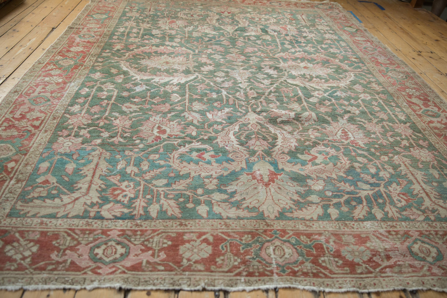 8x10.5 Vintage Distressed Karaja Carpet