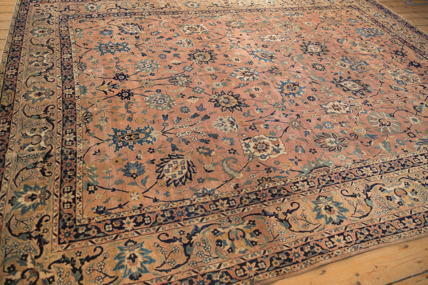 9x11.5 Antique Tea Washed Kerman Carpet