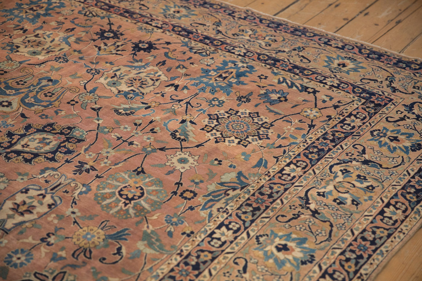 9x11.5 Antique Tea Washed Kerman Carpet