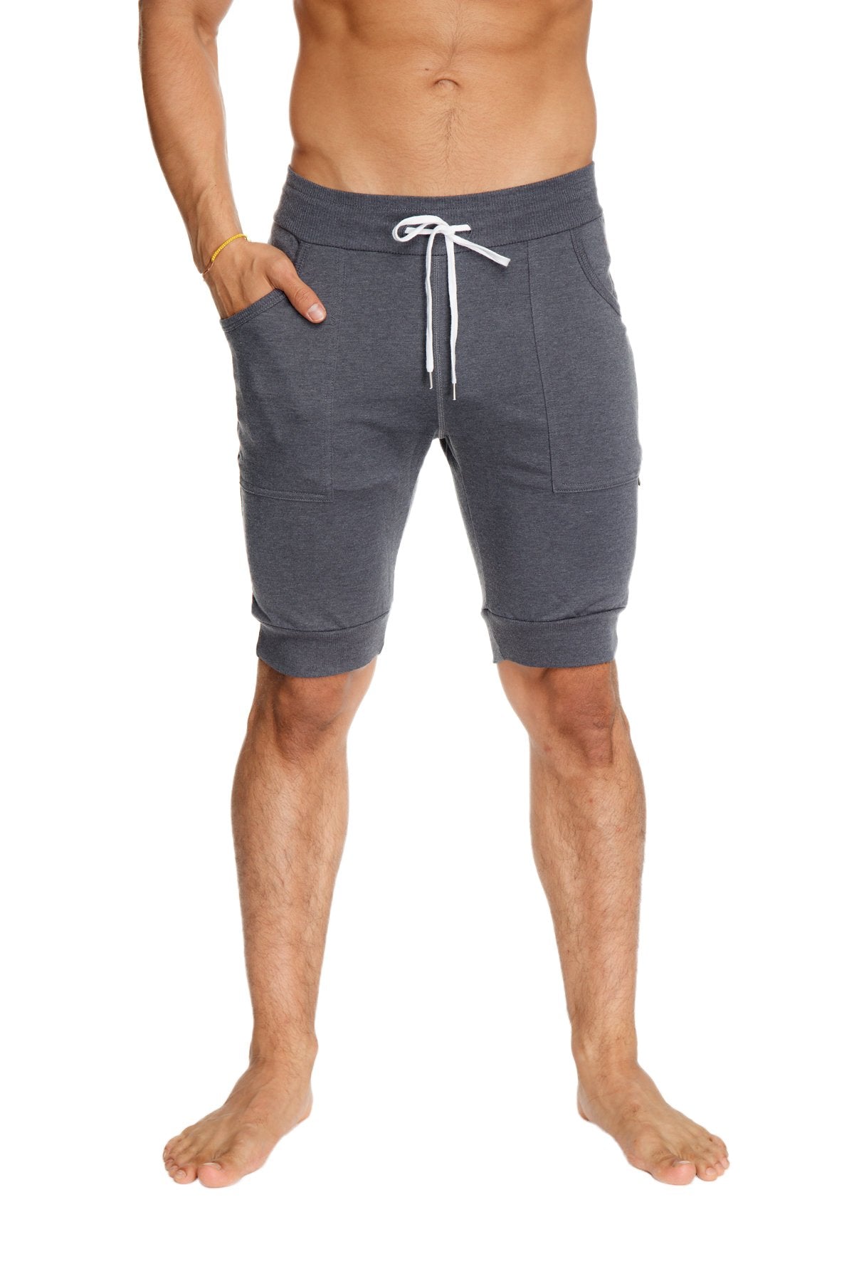 Cuffed Yoga Short (Charcoal) - Concordia Style Boutique