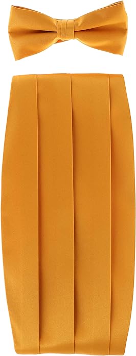 Vittorio Farina Men's Satin Cummerbund, Bow Tie and Pocket Square Set in Gift Box - Concordia Style Boutique