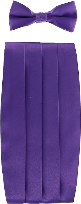 Vittorio Farina Men's Satin Cummerbund, Bow Tie and Pocket Square Set in Gift Box - Concordia Style Boutique