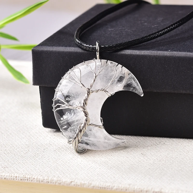 "TREE OF LIFE" CRESCENT NECKLACE - Premium Jewelry from Ashlen - Just $7.49! Shop now at Concordia Style Boutique