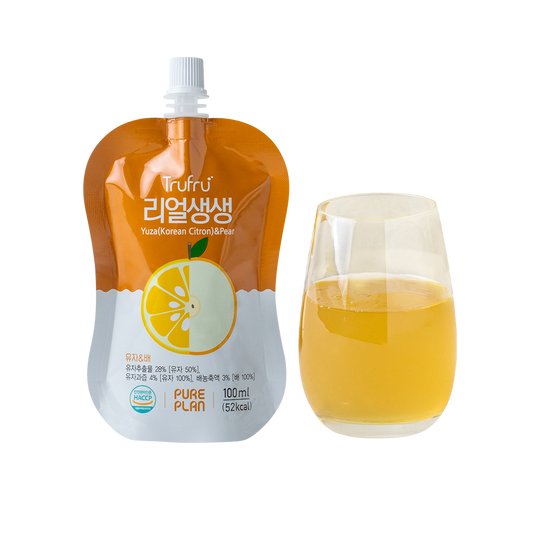 Trufru Yuja(Citron) Pear Juice Real Saengsaeng Bundle 3.3oz(100ml) Pouch*10ea - Concordia Style Boutique