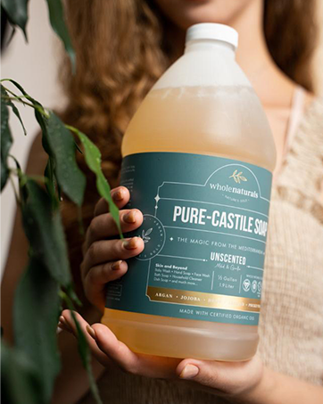 WHOLE NATURALS- Pure Castile Soap Liquid - EWG Verified & Certified Palm Oil Free - Premium Pure Castile Soap Liquid from Concordia Style Boutique - Just $34.29! Shop now at Concordia Style Boutique