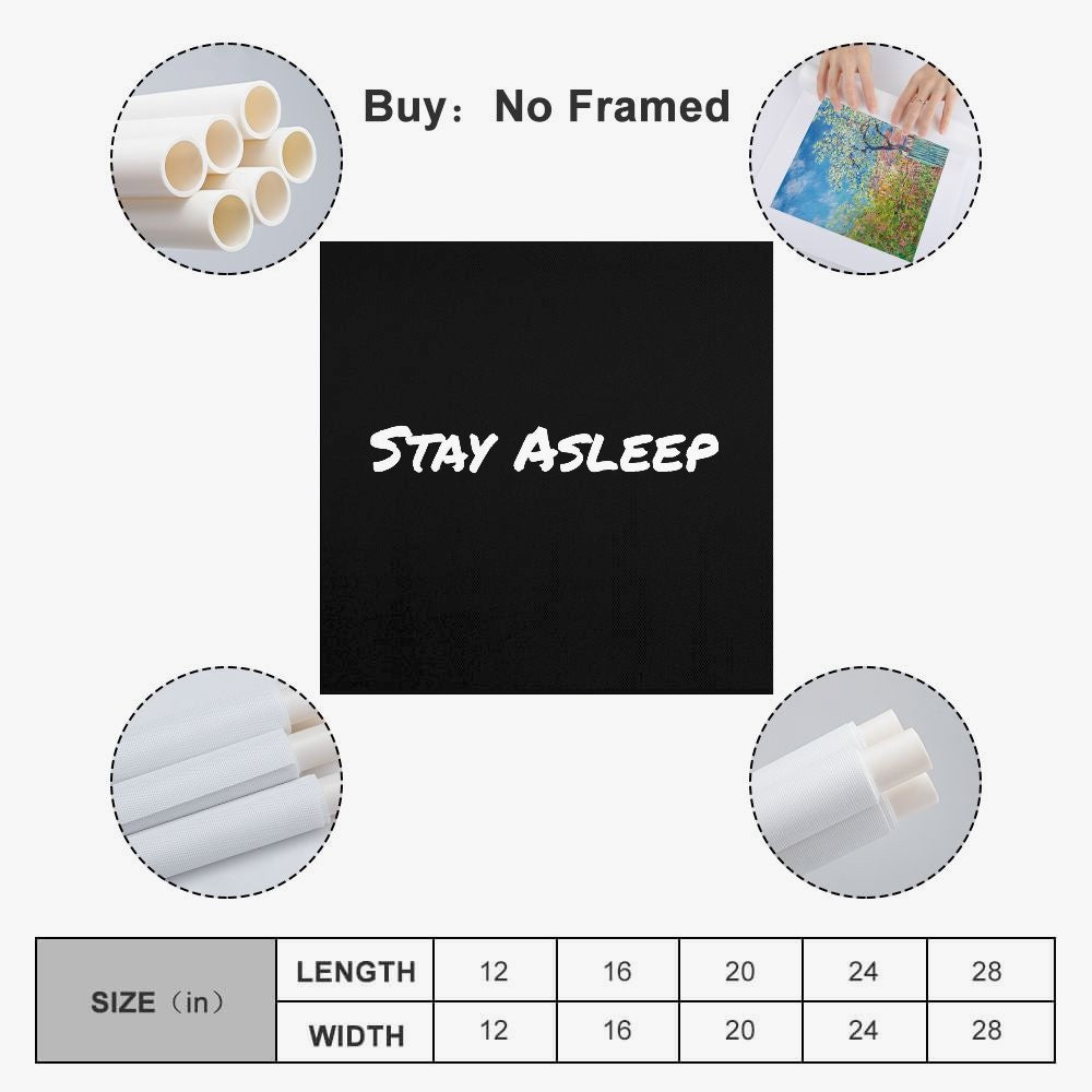 Square Unframed Canvas Prints - Stay Asleep - Premium Square Unframed Canvas Prints from Concordia Style Boutique - Just $7.25! Shop now at Concordia Style Boutique