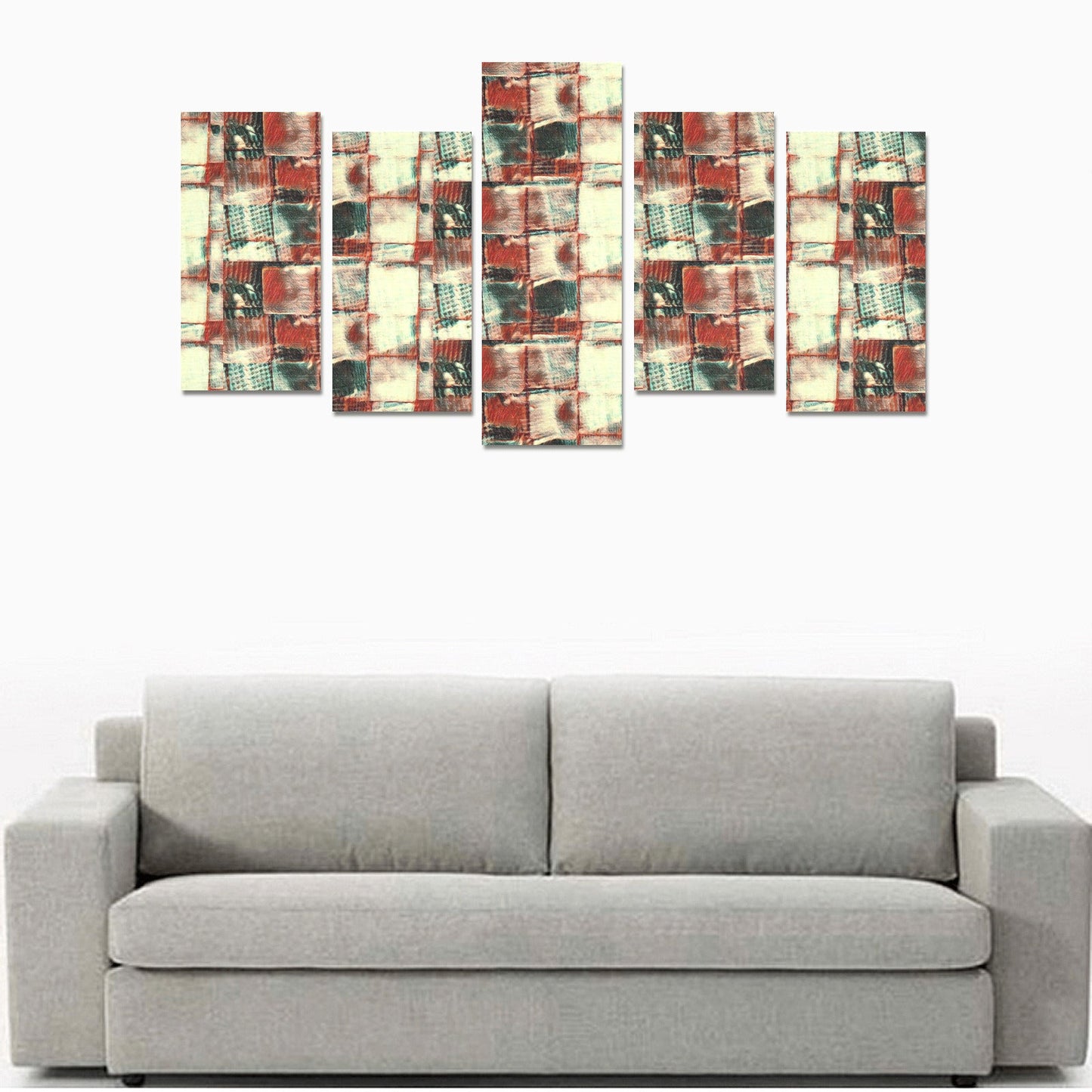Canvas Wall Art Prints (No Frame) 5-Pieces/ - "Square Dance" - Premium Canvas Wall Art Prints from Concordia Style Boutique - Just $49.24! Shop now at Concordia Style Boutique