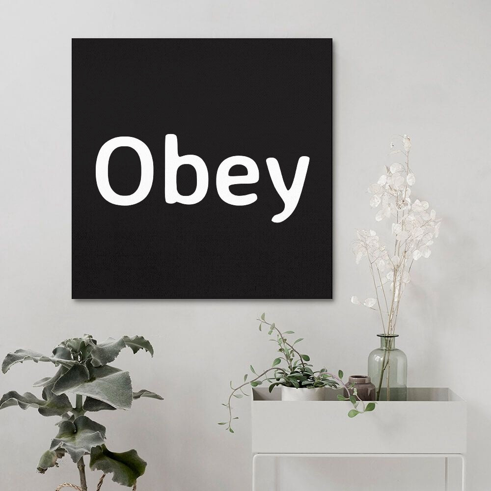 Square Unframed Canvas Prints - Obey - Premium Square Unframed Canvas Prints from Concordia Style Boutique - Just $7.25! Shop now at Concordia Style Boutique