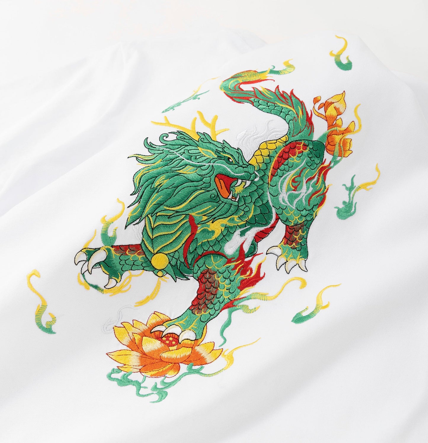 KH759 Emerald Kirin Embroidery Tee - Concordia Style Boutique