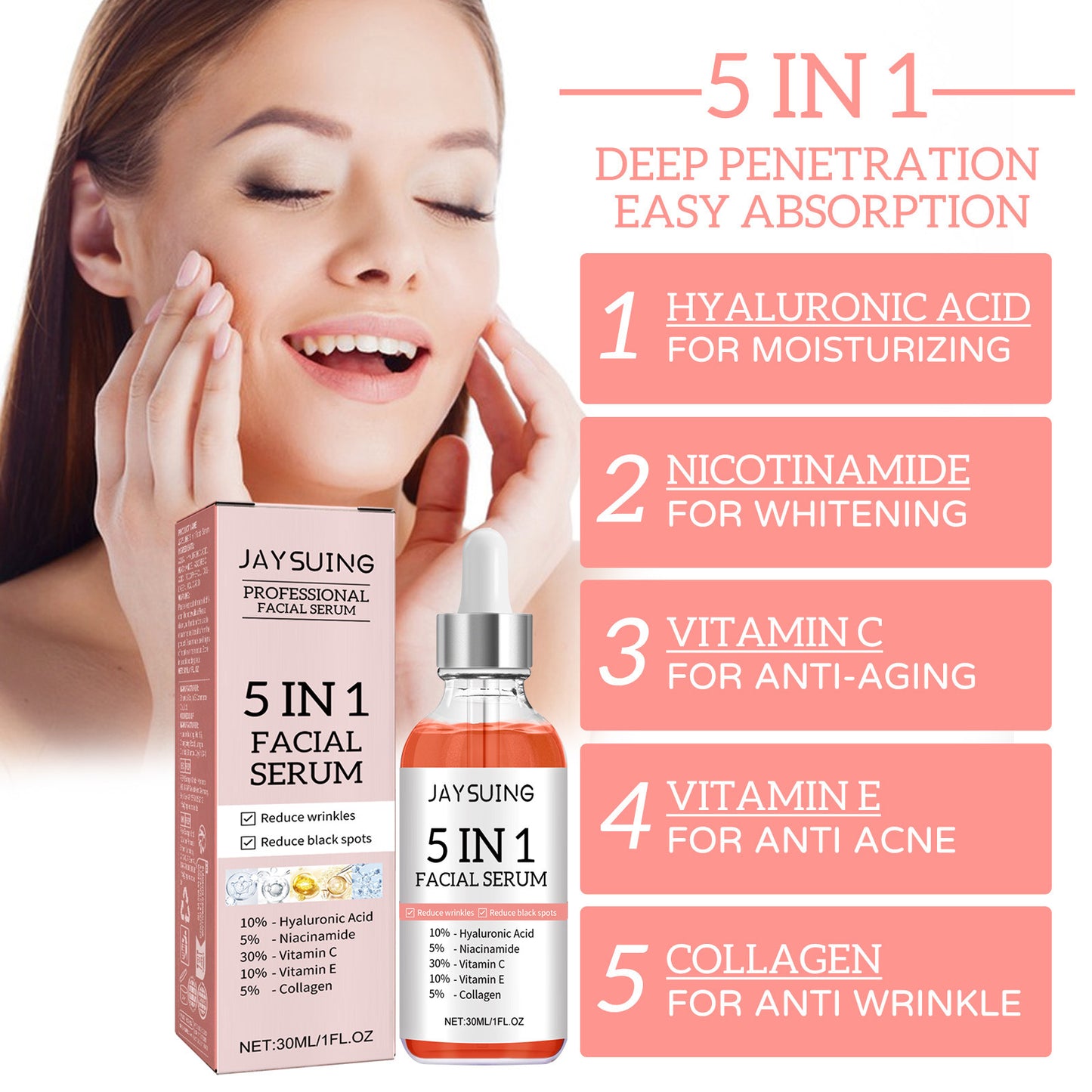 5-In-1 Facial Serum - Premium 5-In-1 Facial Serum from Concordia Style Boutique - Just $16.03! Shop now at Concordia Style Boutique