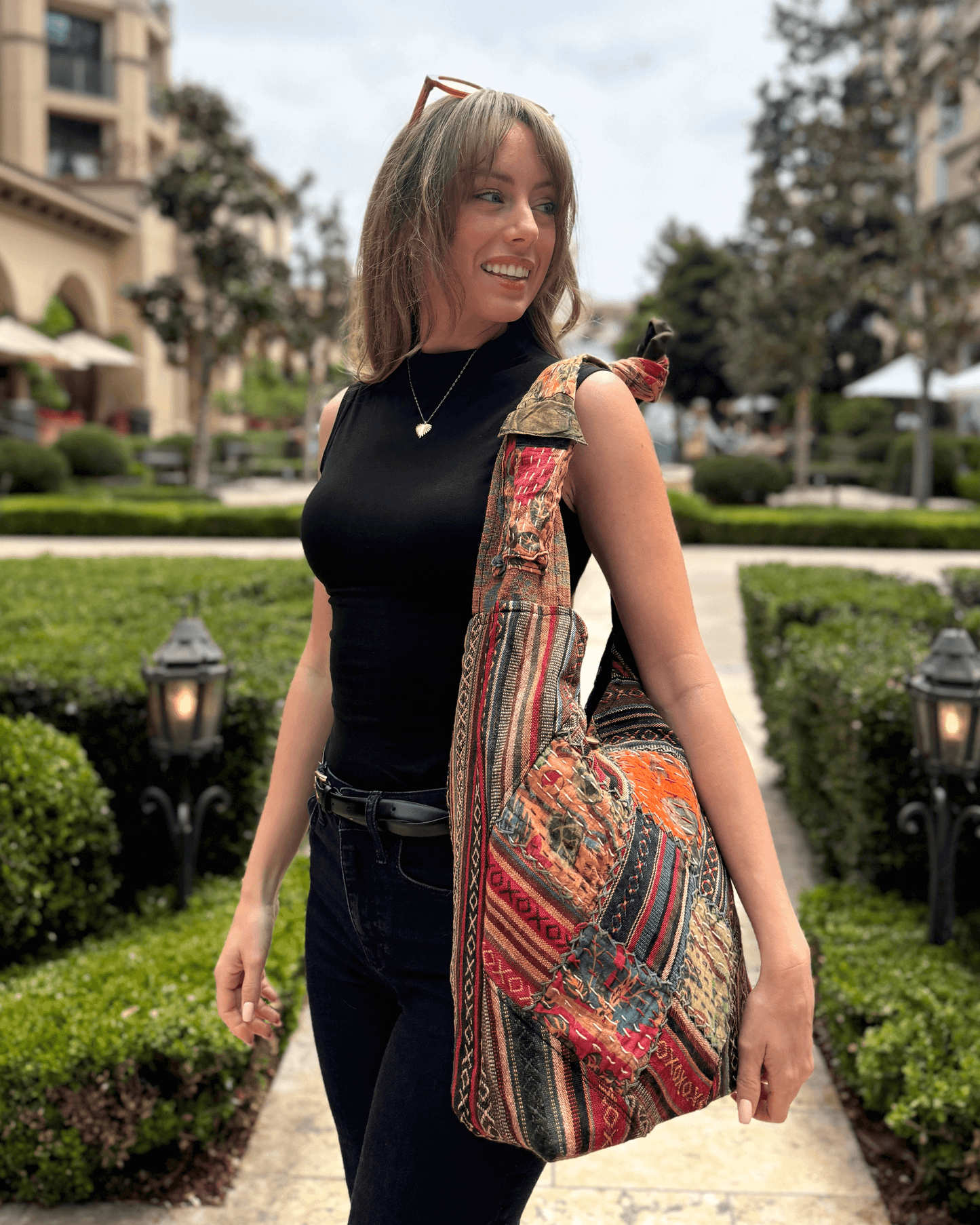 Kathmandu Collection Quilted Patchwork Hobo Bag