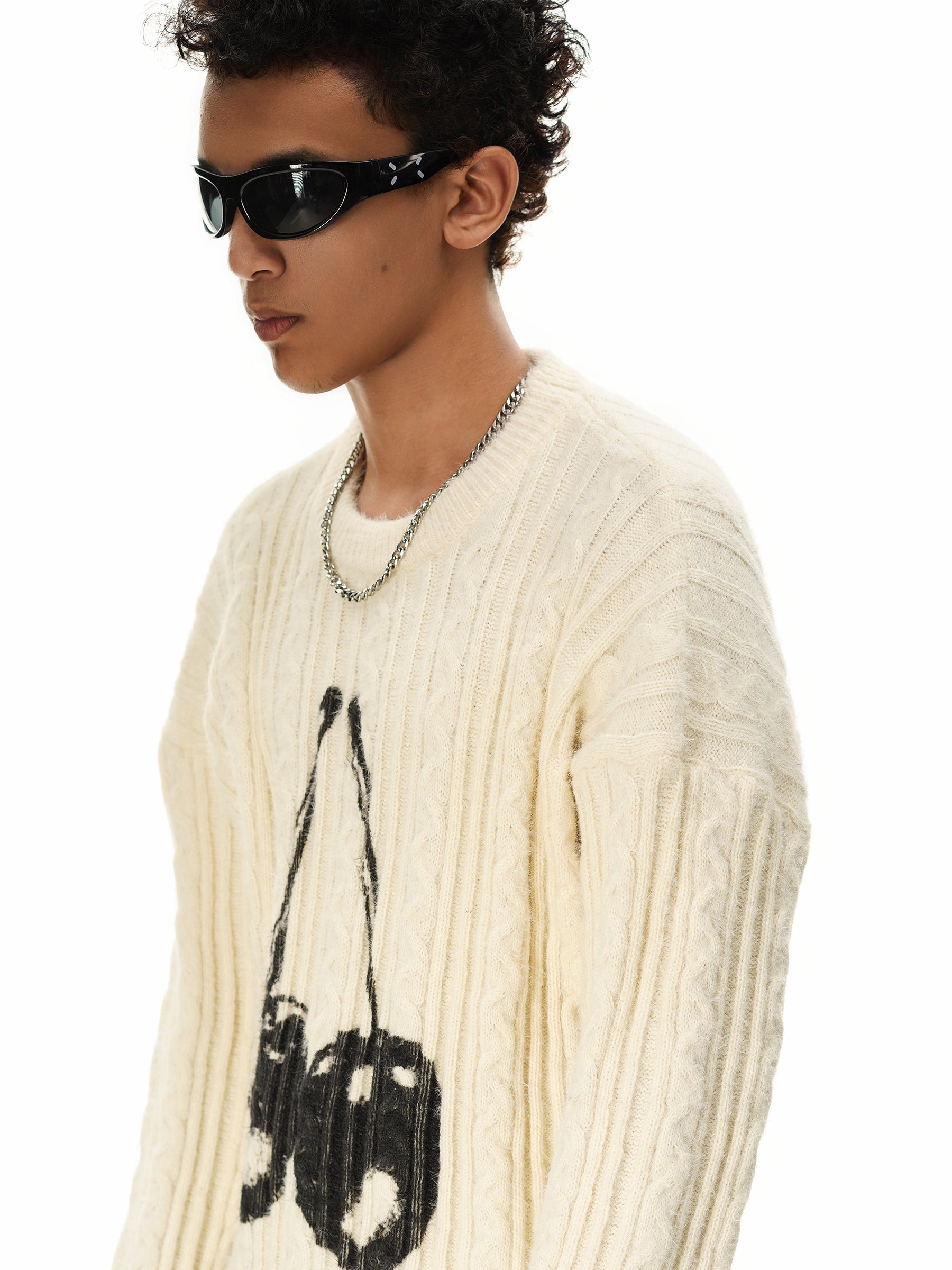 Double Cherry Knit Sweater - Concordia Style Boutique