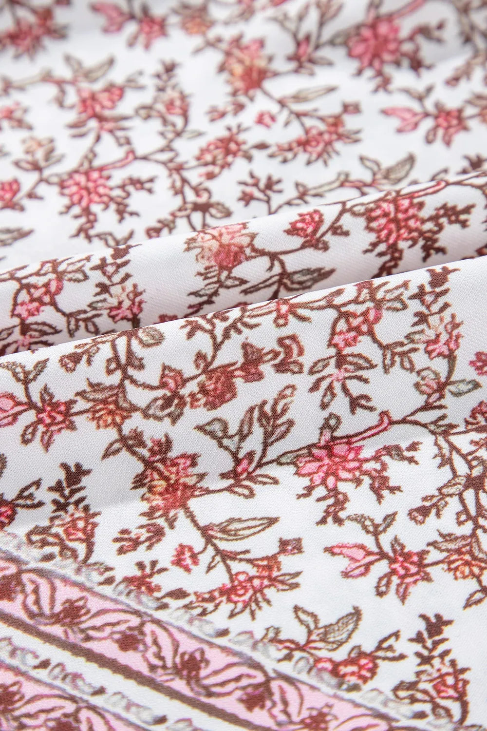 Floral Pleated Detail Scoop Neck Tank - Concordia Style Boutique