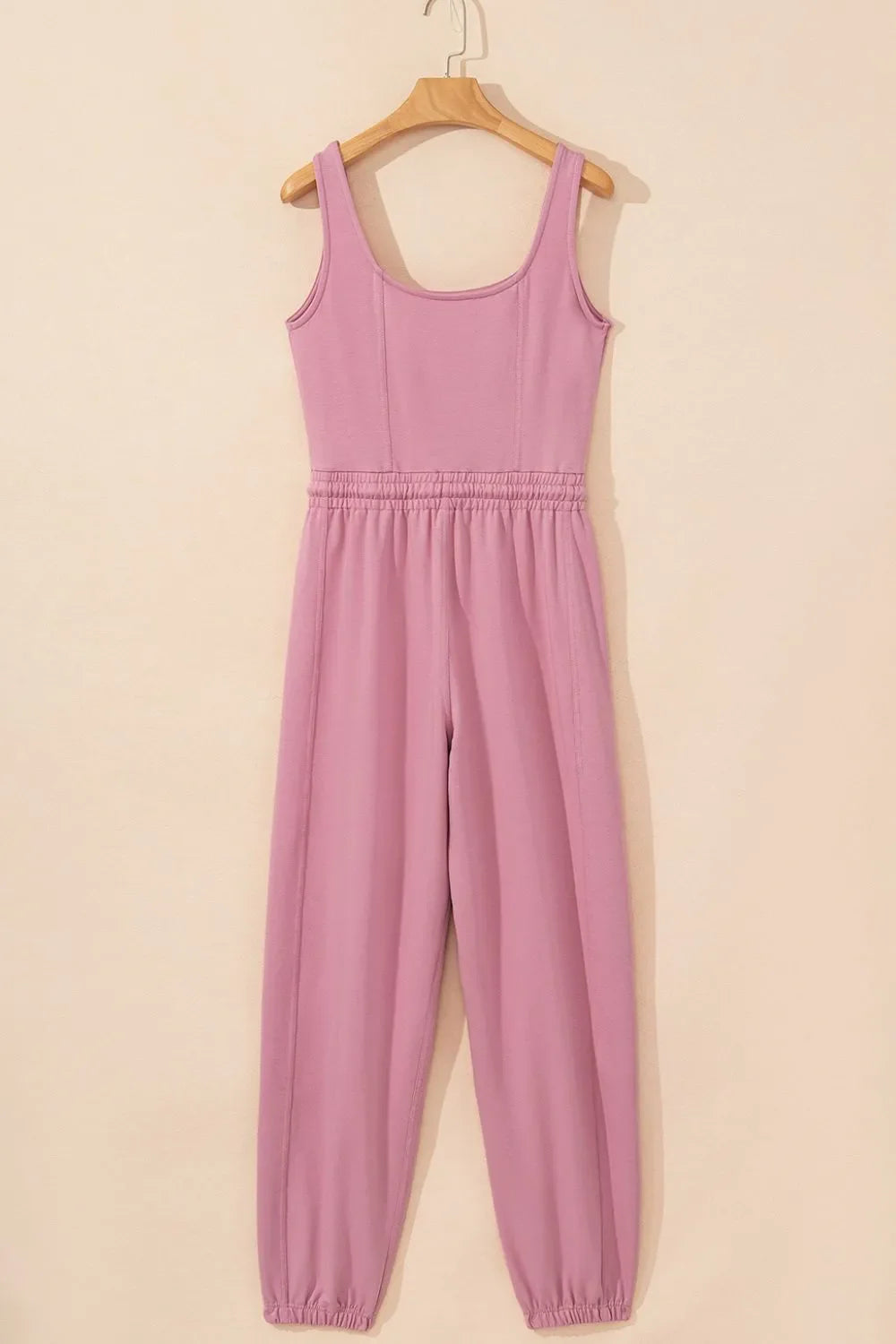 Elastic Waist Sleeveless Square Neck Jumpsuit - Concordia Style Boutique