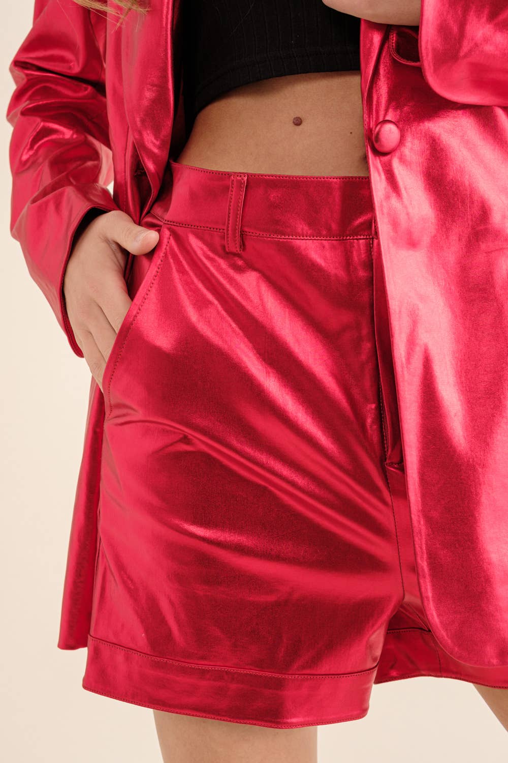 Sleek Metallic Blazer Set - Concordia Style Boutique