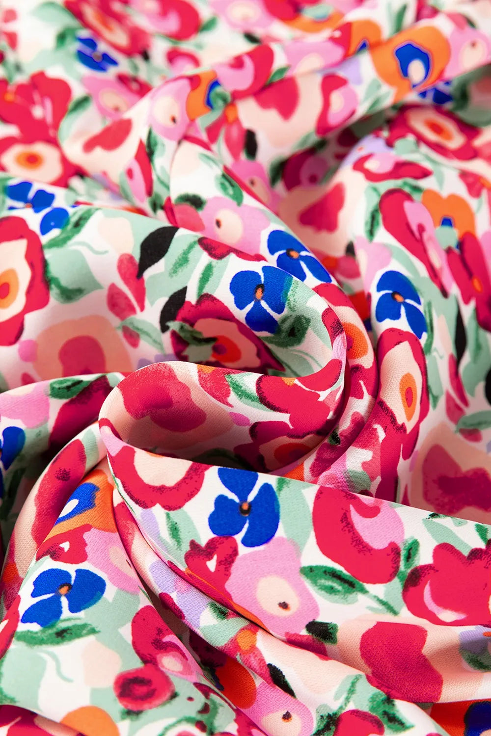 Floral Half Sleeve Deep V Neck Cutout Back Maxi Dress - Concordia Style Boutique