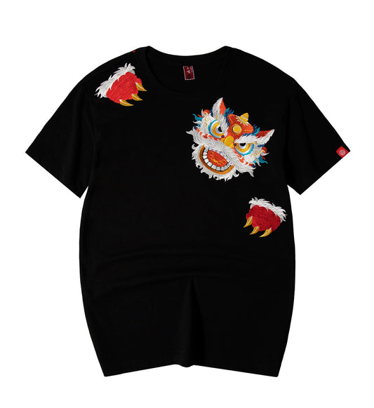 KH694 Dragons Revival Embroidery Tee - Concordia Style Boutique