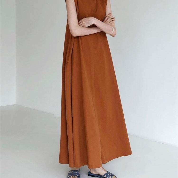 Long Loose Sleeveless  Cotton  Linen Dress - Premium Long Loose Sleeveless Cotton Linen Dre from Concordia Style Boutique - Just $17.97! Shop now at Concordia Style Boutique