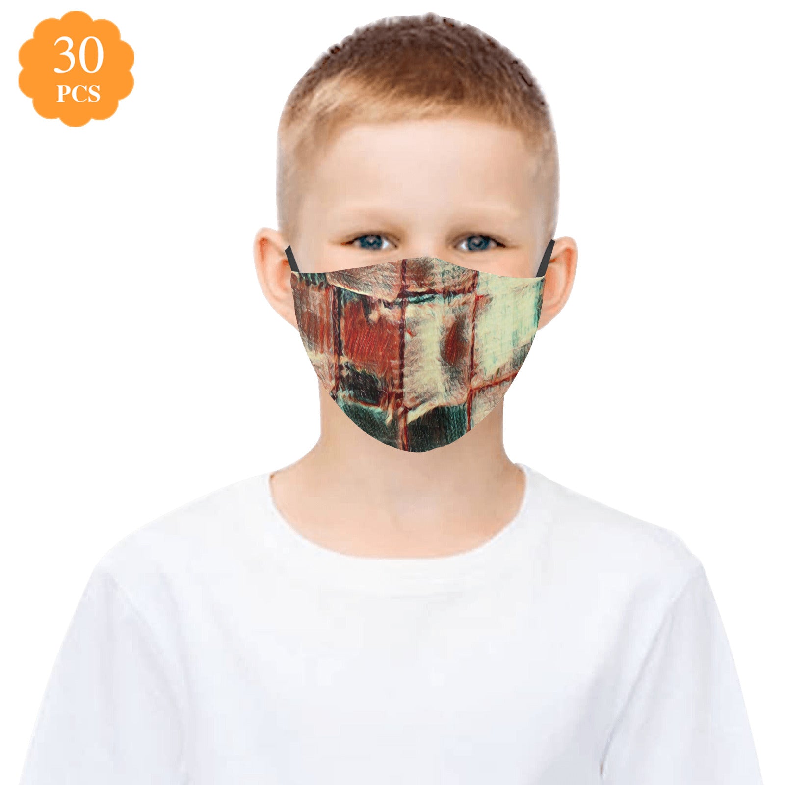 Cotton Fabric Dust Mask With Adjustable Strip - "Square Dance" - Premium  from Concordia Style Boutique - Just $22.54! Shop now at Concordia Style Boutique