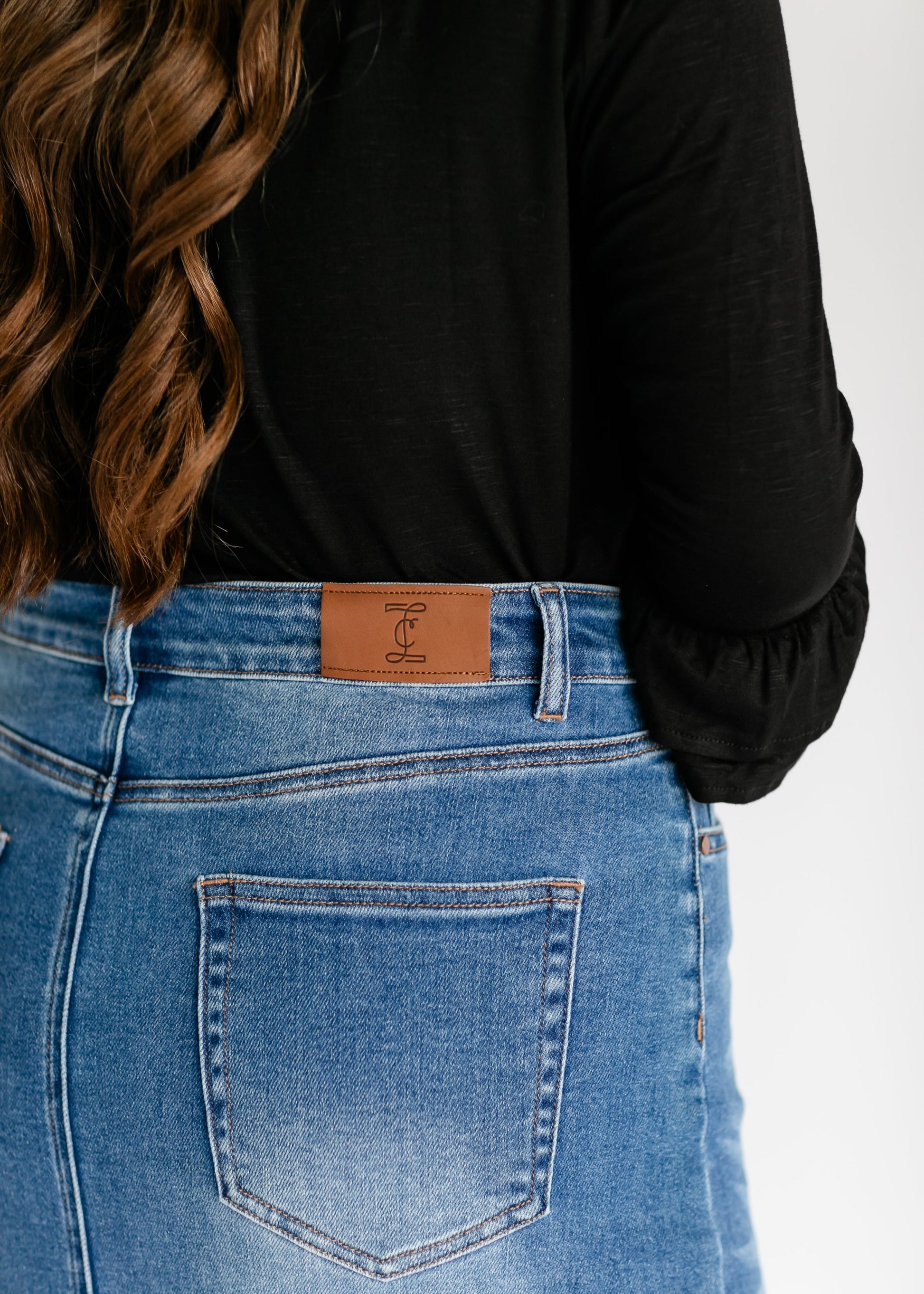 Dakotah Raw Hem Long Denim Skirt - Concordia Style Boutique