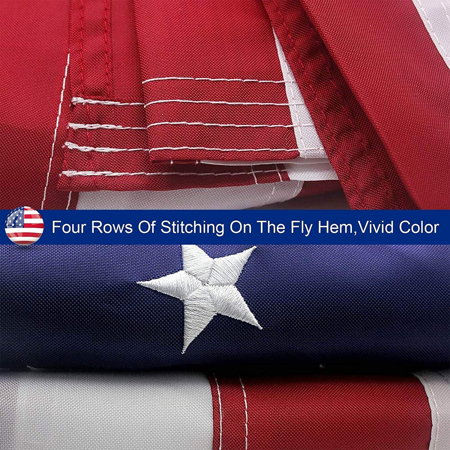 American Flag Outdoor Heavy Duty Embroidered Stars USA Flag - Concordia Style Boutique