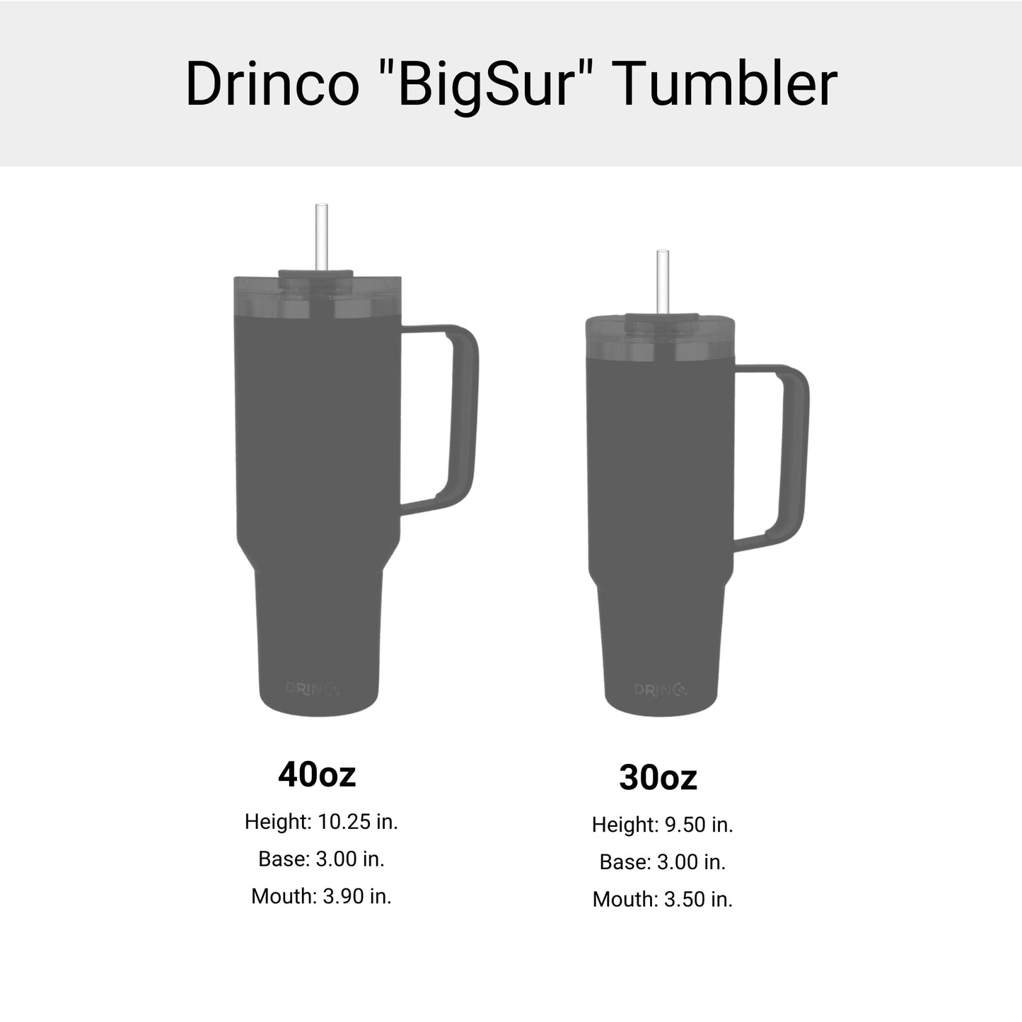 Drinco 40oz BugSur Tumbler with Handle (Black)-USA Flag - Concordia Style Boutique