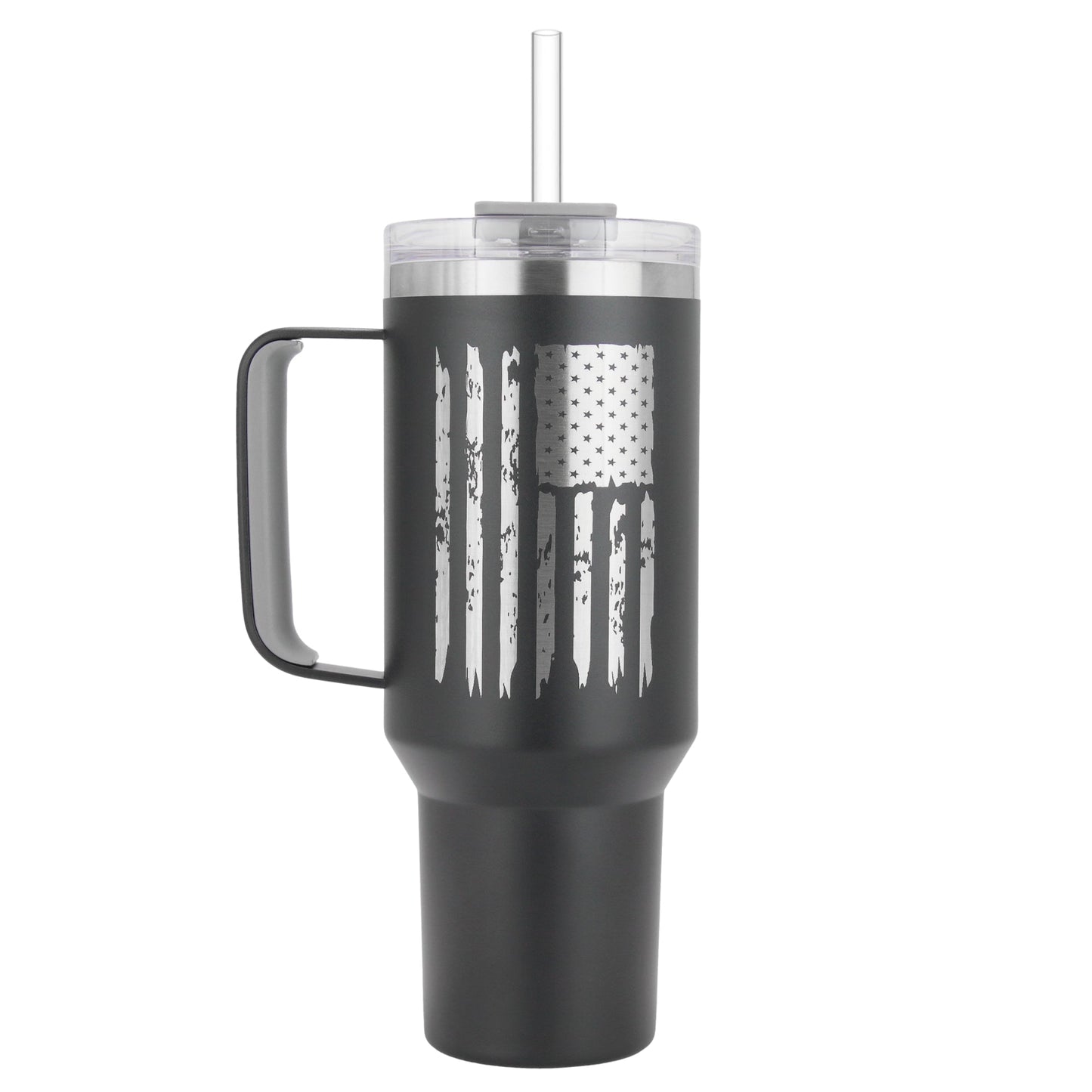 Drinco 40oz BugSur Tumbler with Handle (Black)-USA Flag - Concordia Style Boutique
