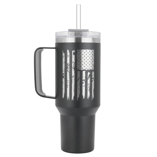 Drinco 40oz BugSur Tumbler with Handle (Black)-USA Flag - Concordia Style Boutique