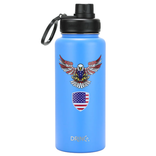DRINCO® 32oz Stainless Steel Water Bottle-Eagle-Royal Blue - Concordia Style Boutique