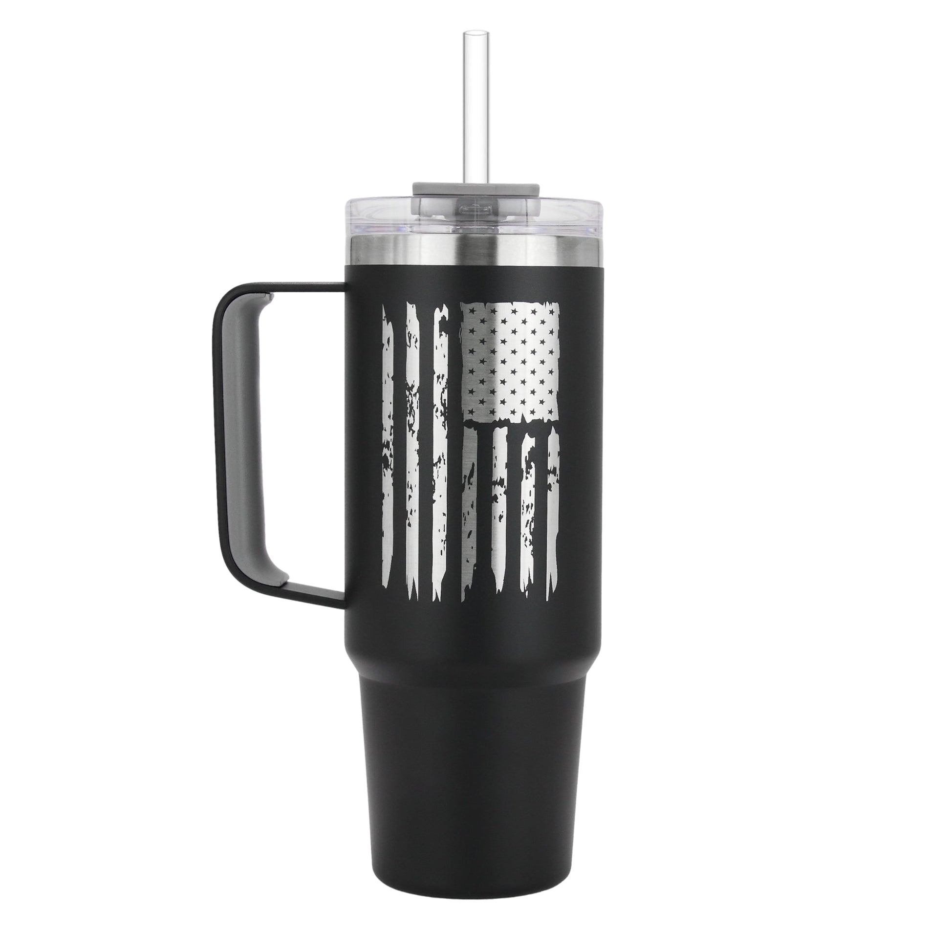 Drinco 30oz BugSur Tumbler with Handle (Black)-USA Flag - Concordia Style Boutique