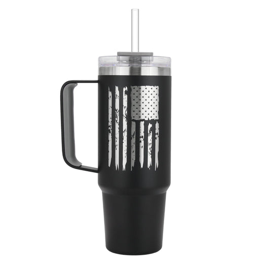 Drinco 30oz BugSur Tumbler with Handle (Black)-USA Flag - Concordia Style Boutique