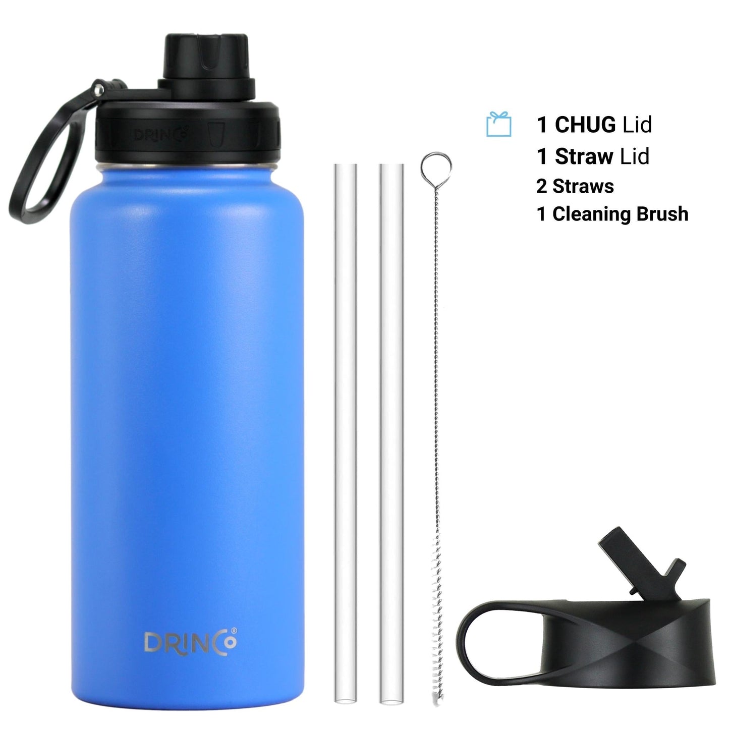 DRINCO® 32oz Stainless Steel Water Bottle - USA Flag-Royal Blue - Concordia Style Boutique