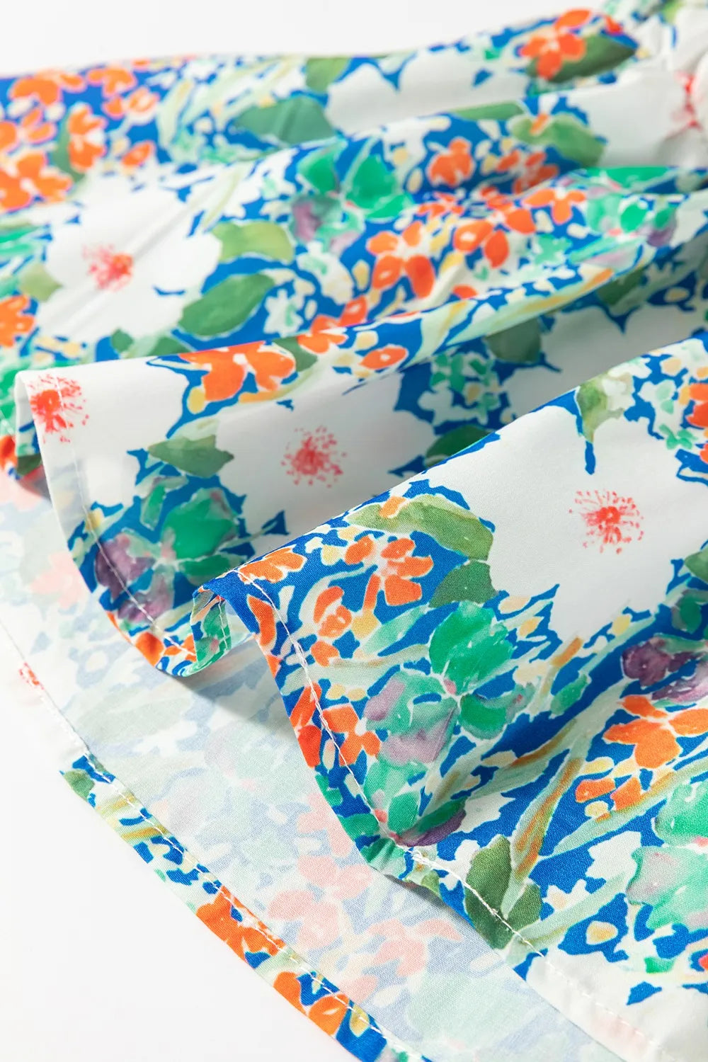 Floral Print Bow Applique Slit Sleeveless Peplum Blouse - Concordia Style Boutique