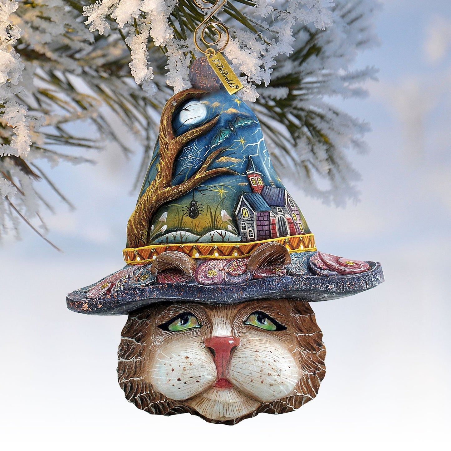 Halloween Cat Sculpted Ornament by G. DeBrekht - 621146