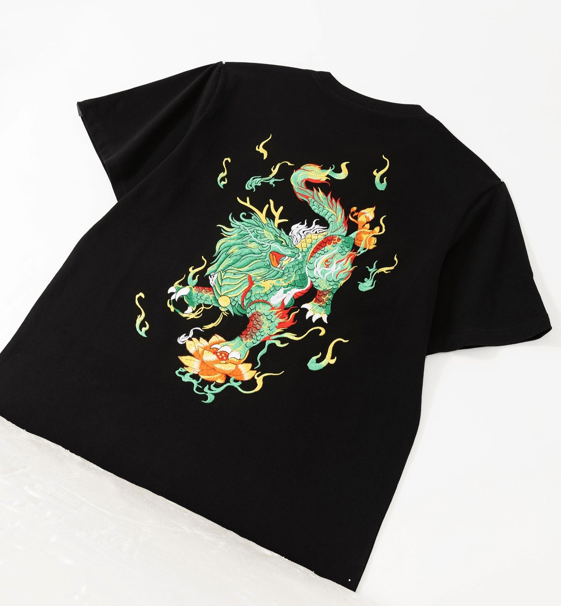 KH759 Emerald Kirin Embroidery Tee - Concordia Style Boutique